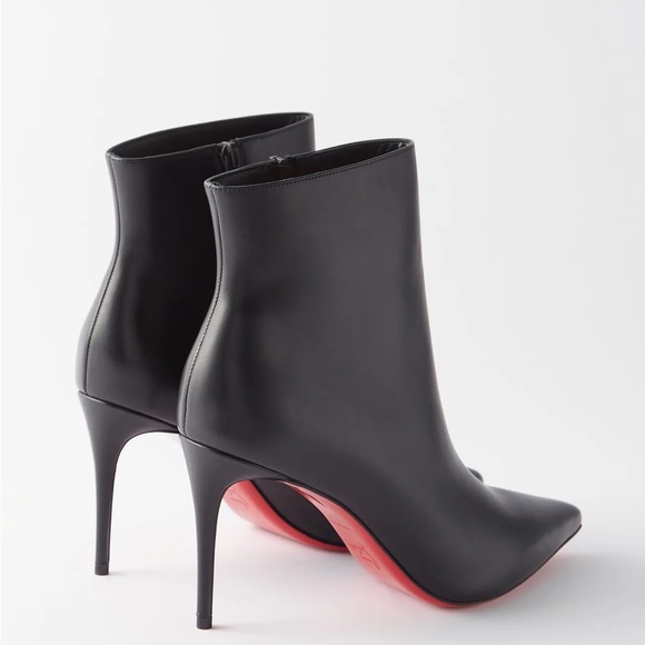 Louboutin Size 9.5 So Kate 85 Black Leather Booties